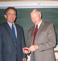 Onsager Medal presentation on Sept. 19, 2002